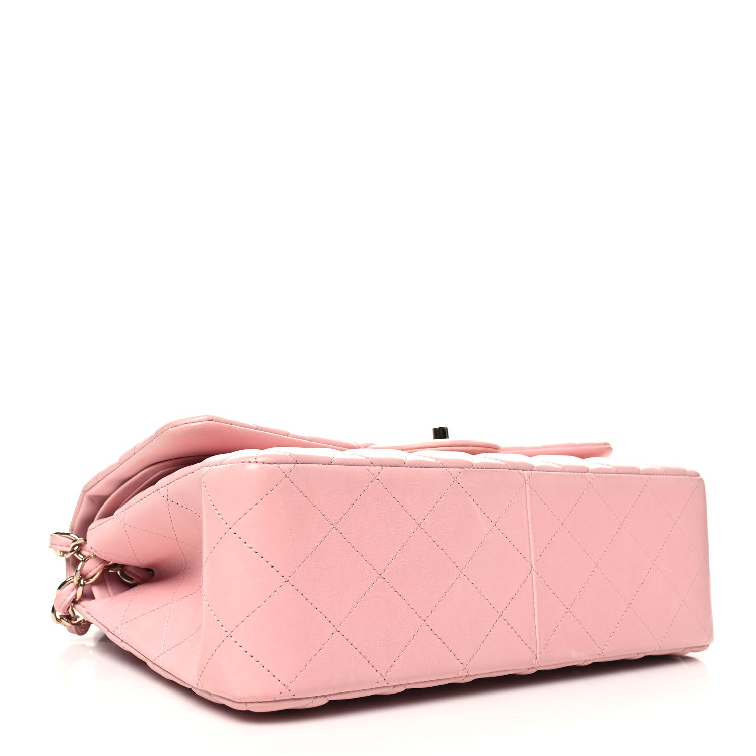 Chanel Lambskin Quilted Jumbo Double Flap Light Pink 4 of 11