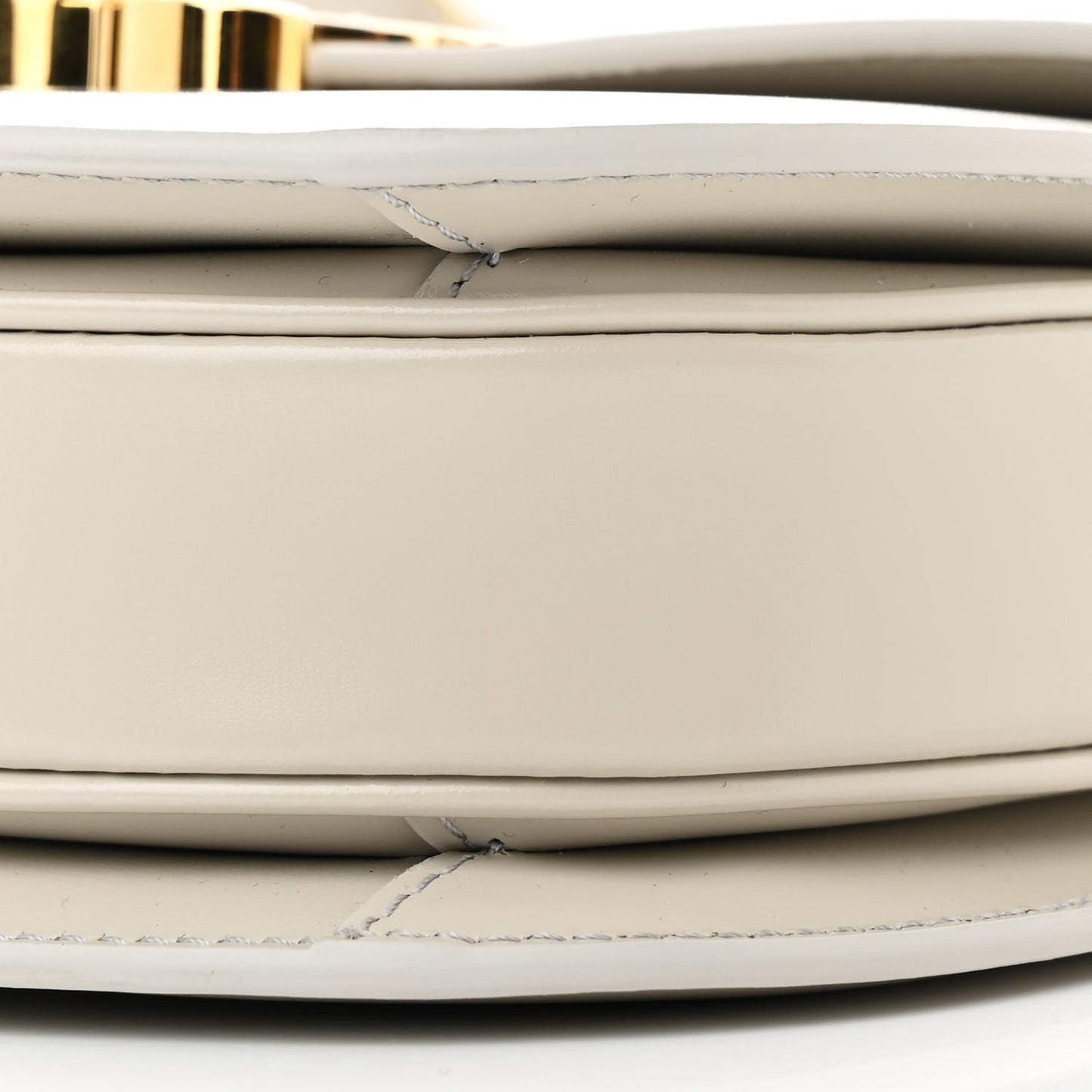 Shiny Calfskin Teen Besace Light Stone
