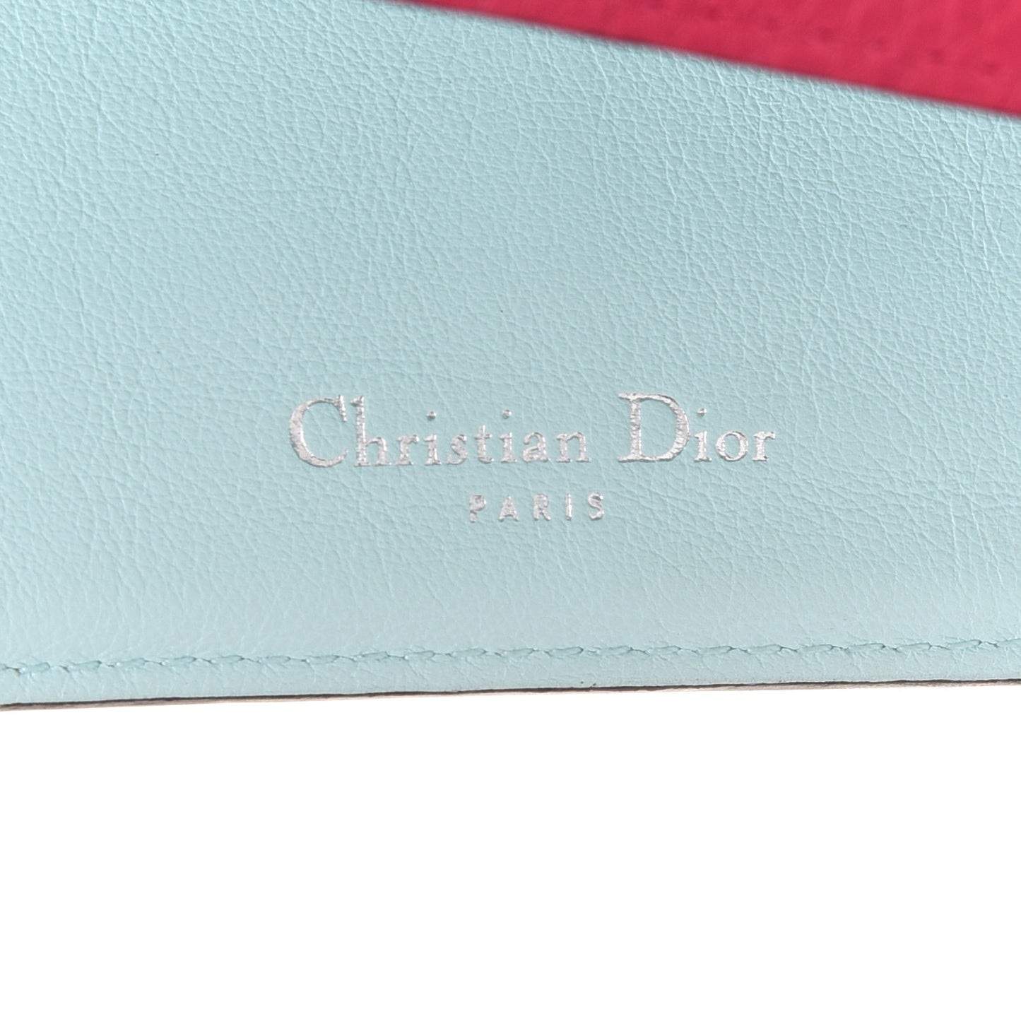 Bullcalf Diorissimo Long Wallet Fuchsia Sky Blue