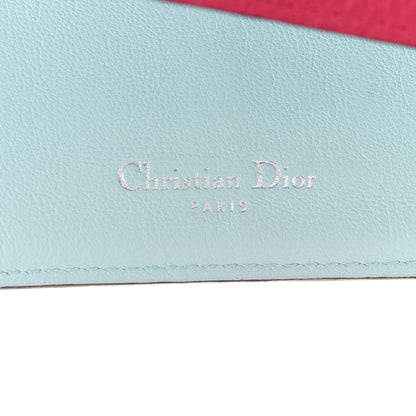 Christian Dior Bullcalf Diorissimo Long Wallet Fuchsia Sky Blue 6 of 11