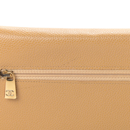 Chanel Caviar Timeless CC Wallet on Chain WOC Beige 13 of 14