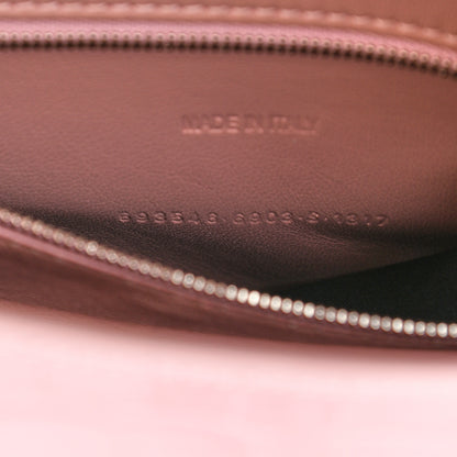 Balenciaga Shiny Calfskin Crocodile Embossed Small Hourglass Top Handle Bag Powder Pink 10 of 13