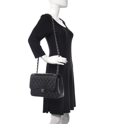 Chanel Caviar Quilted Jumbo Double Flap Black 3 of 11