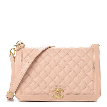 Chanel Lambskin Quilted Flap Beige 1 of 14