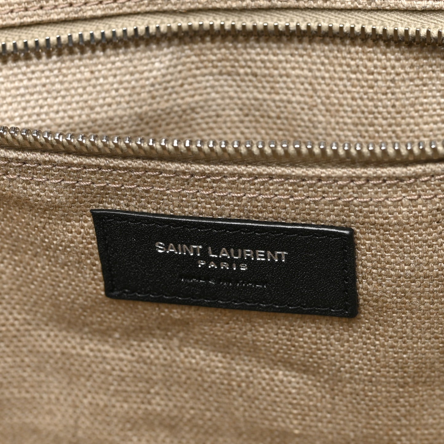 Linen Calfskin Rive Gauche Tote Optic White