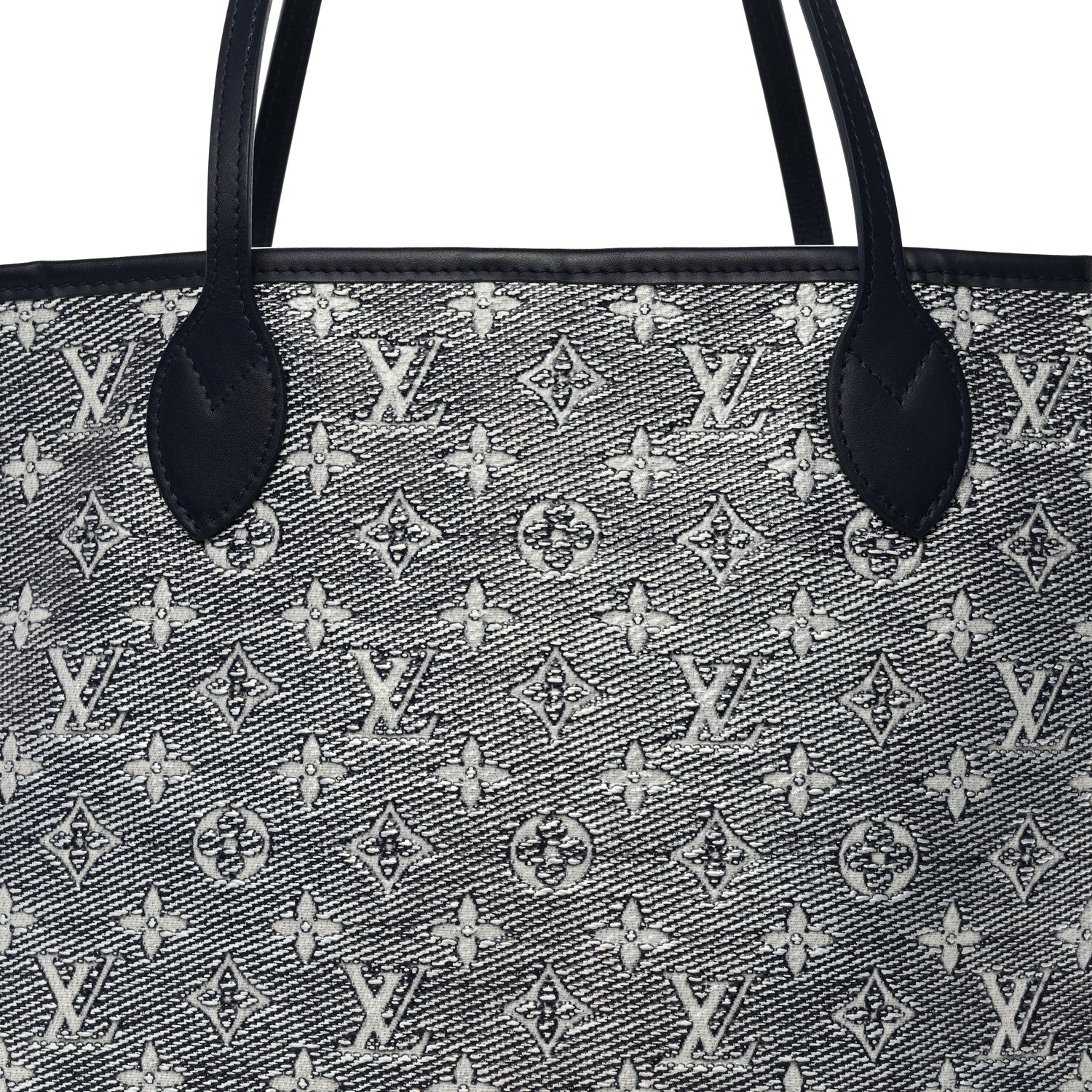 Louis Vuitton Monoglam Neverfull MM Blue 8 of 10