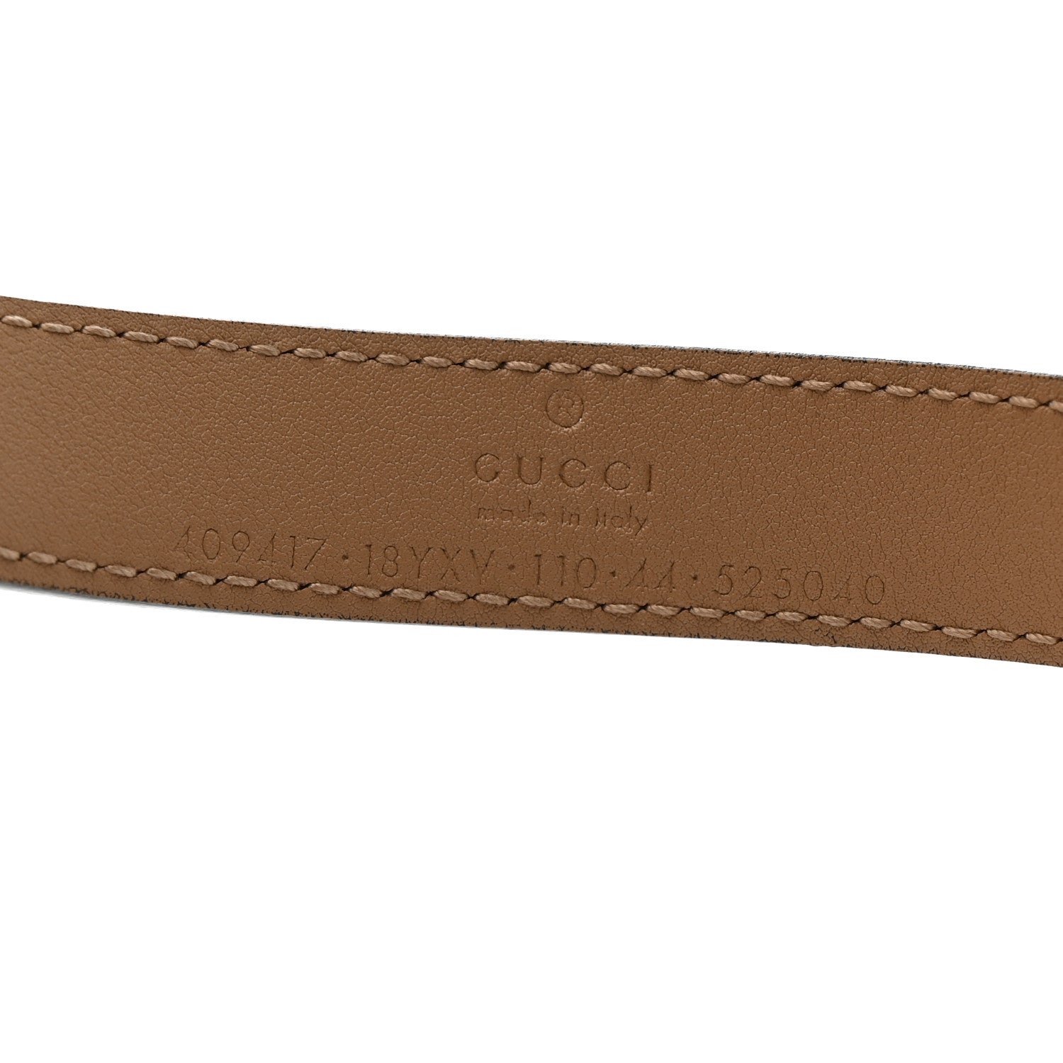 Gucci Azalea Calfskin Enamel Monochrome Double G 20mm Belt 110 44 Camelia 3 of 5
