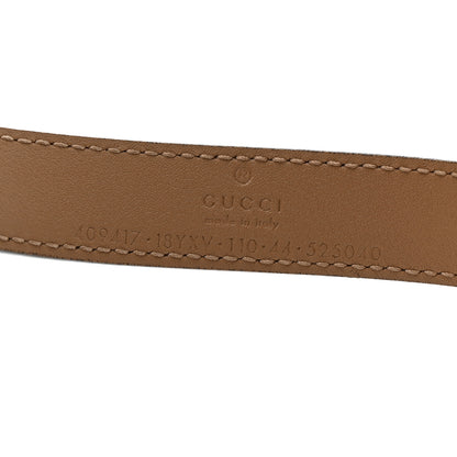 Gucci Azalea Calfskin Enamel Monochrome Double G 20mm Belt 110 44 Camelia 3 of 5
