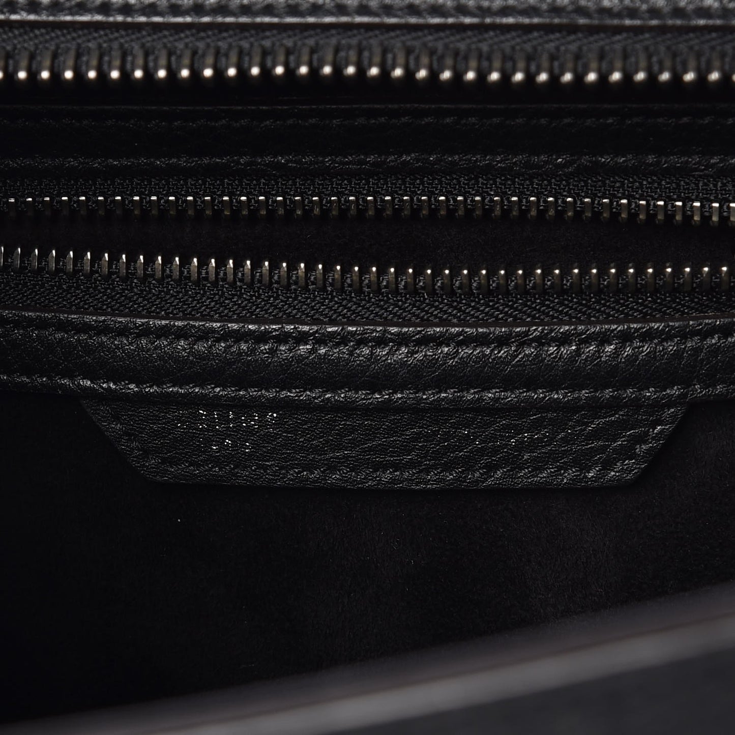 Drummed Calfskin Micro Luggage Black