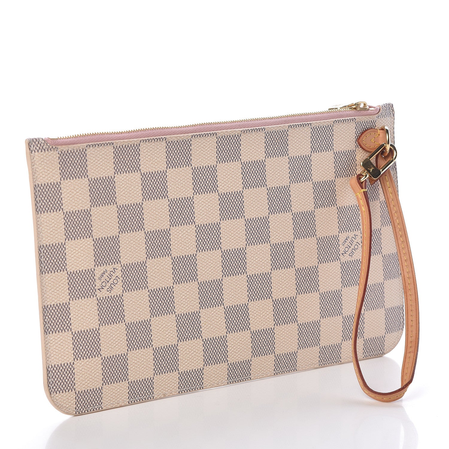 Louis Vuitton Damier Azur Neverfull MM GM Pochette Rose Ballerine 3 of 7