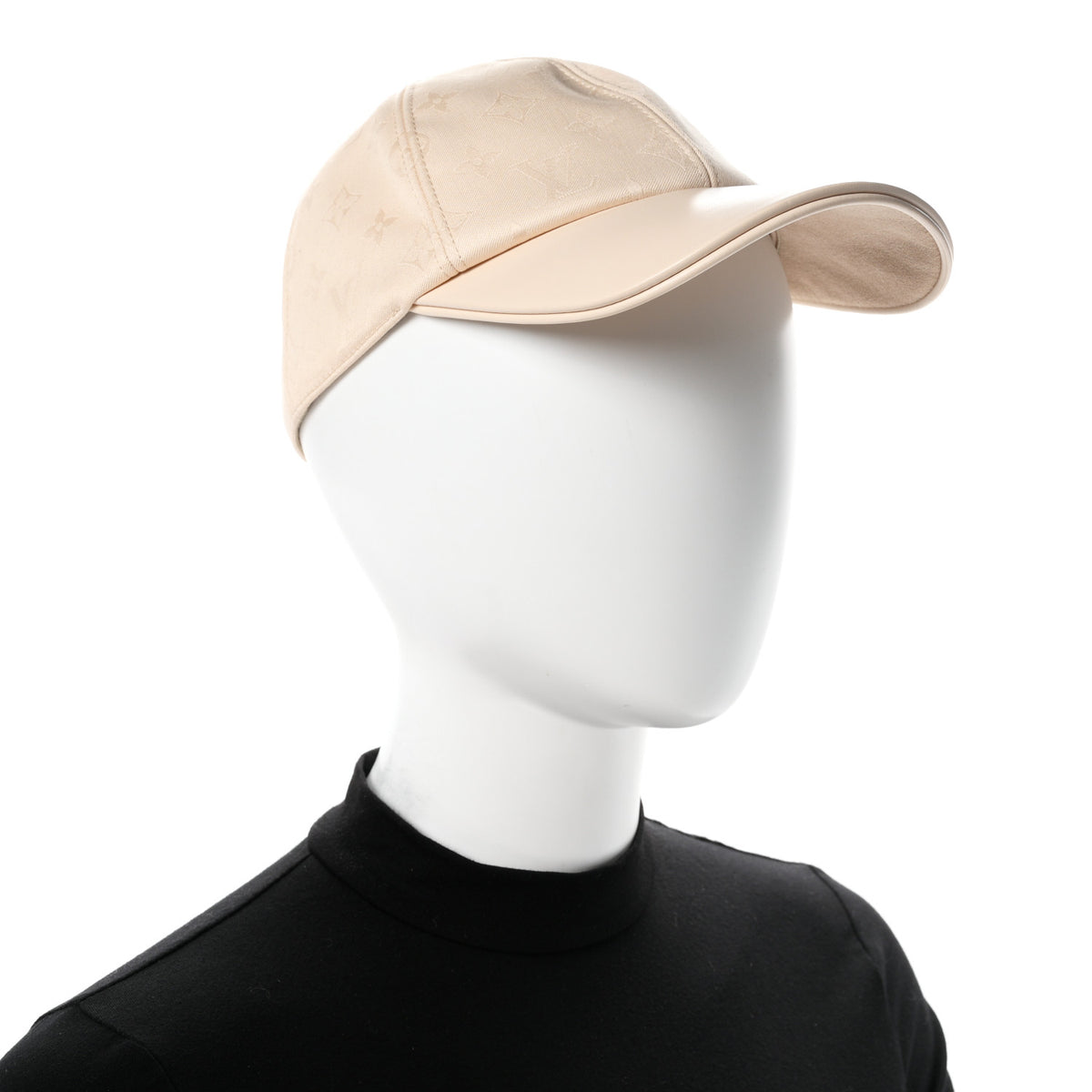 Calfskin Cotton Jacquard Monogram LV First Cap M Beige