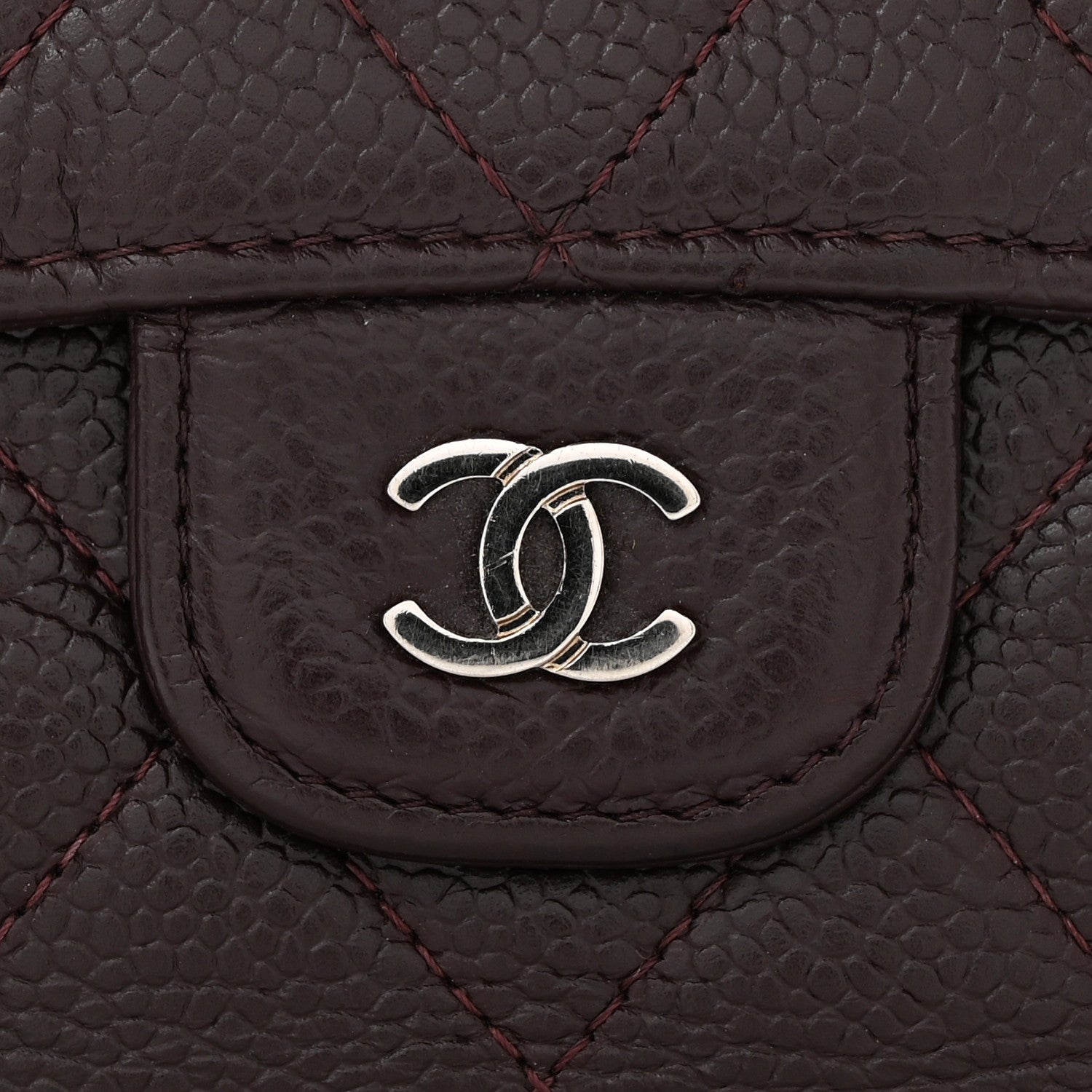 Chanel Caviar Quilted Large Flap Wallet Burgundy 12 of 12