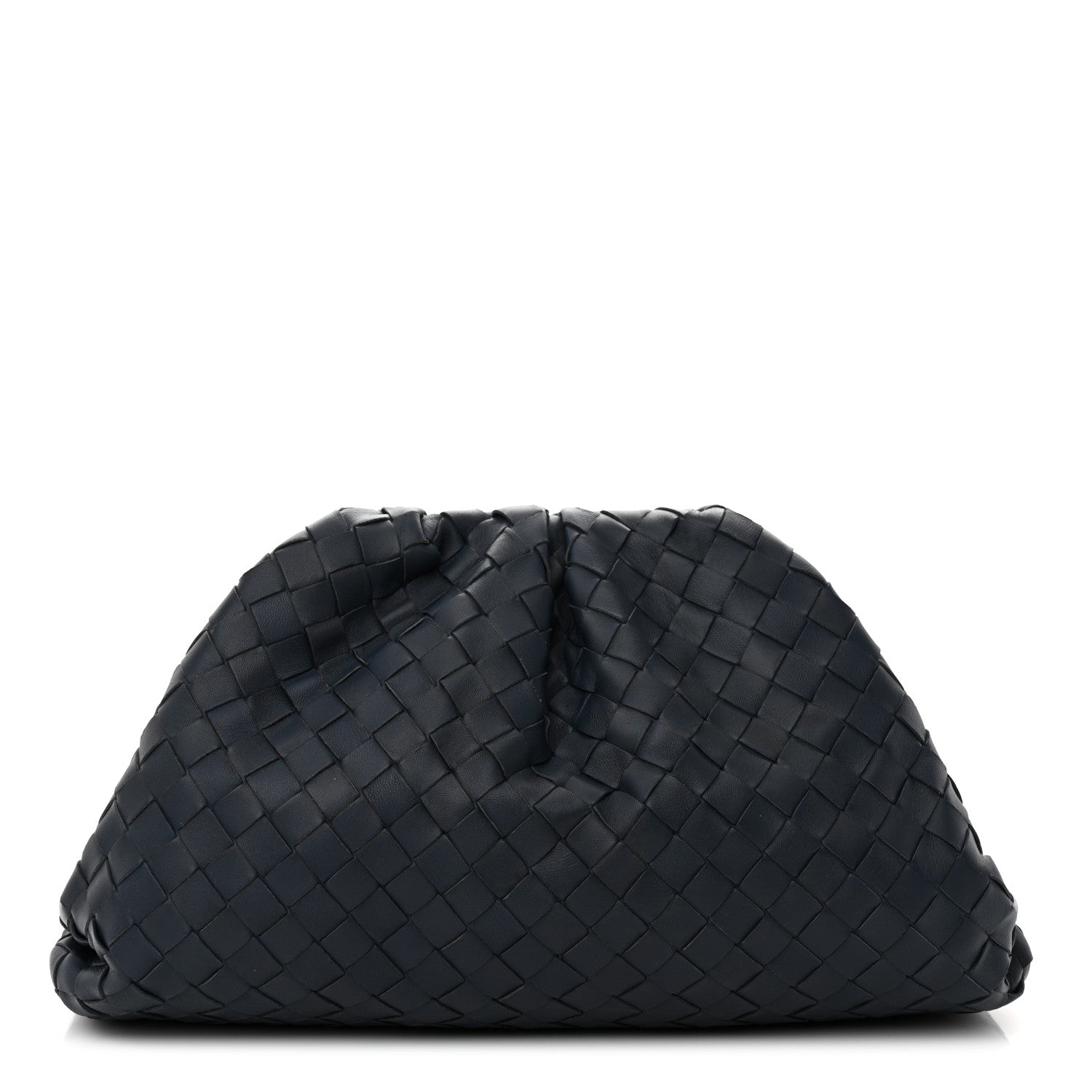 Bottega Veneta Nappa Maxi Intrecciato The Pouch Oversized Clutch Deep Blue 1 of 10