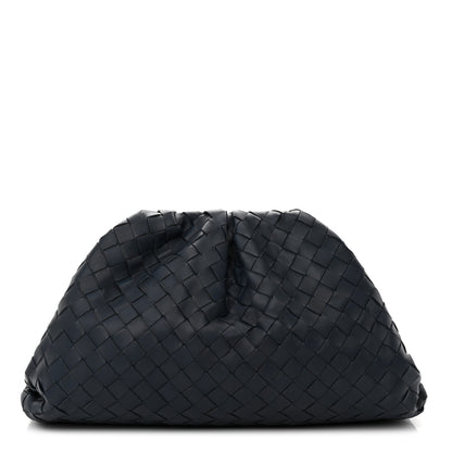 Bottega Veneta Nappa Maxi Intrecciato The Pouch Oversized Clutch Deep Blue 1 of 10