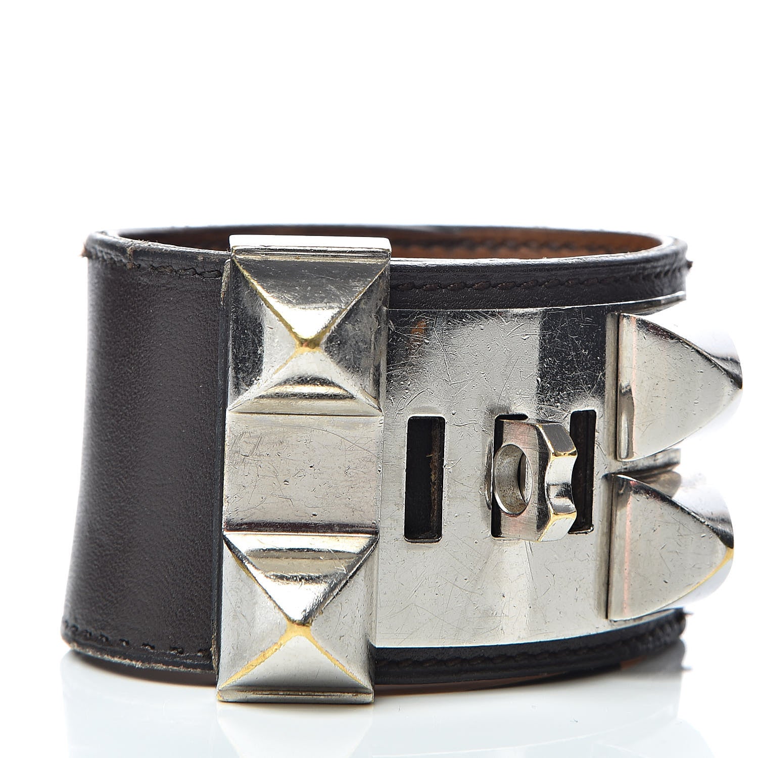 Hermes Chamonix Collier de Chien CDC Bracelet S Chocolate 3 of 11