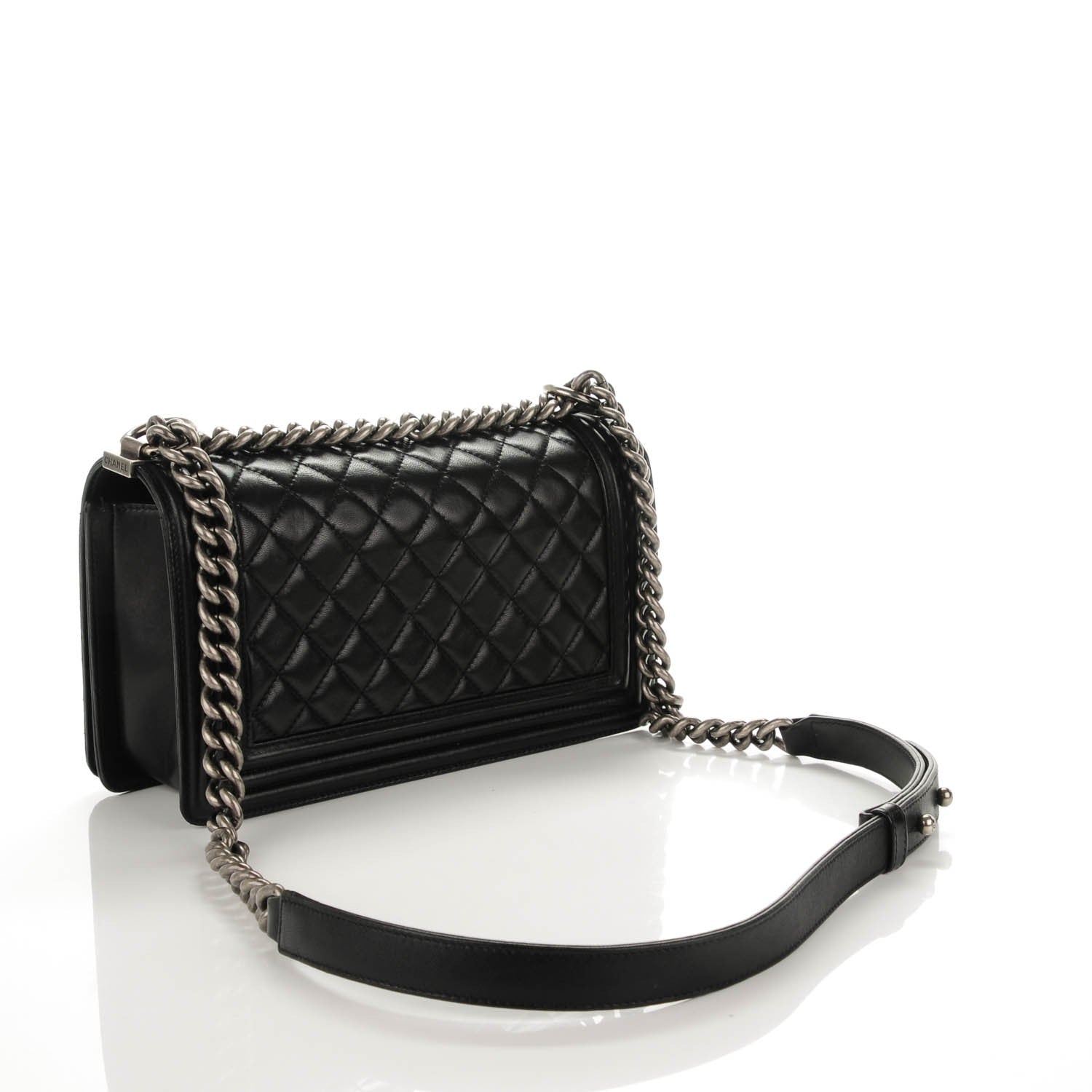 Chanel Lambskin Quilted Medium Boy Flap Black 3 of 7