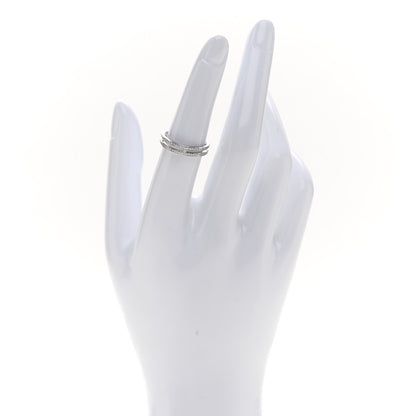 Hermes 18K White Gold Diamond Ariane Wedding Band Ring 52 6 2 of 5