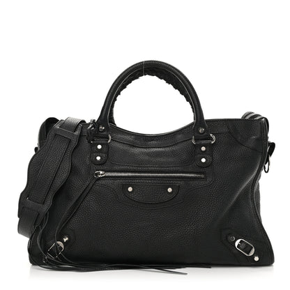 Balenciaga Vibrato Calfskin Classic Silver Hardware City Black 3 of 13