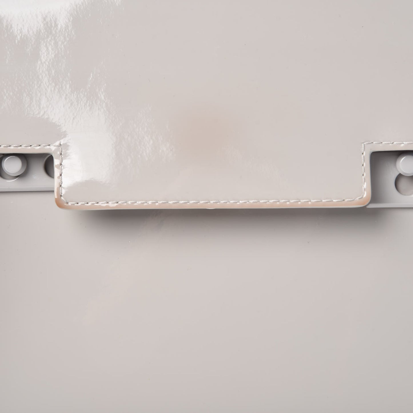 Patent Calfskin MM Tempete Satchel Gray