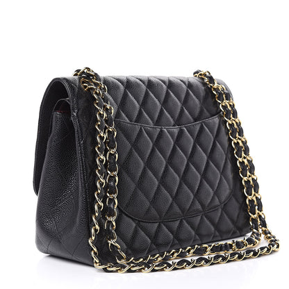 Chanel Caviar Quilted Jumbo Double Flap Black 3 of 15
