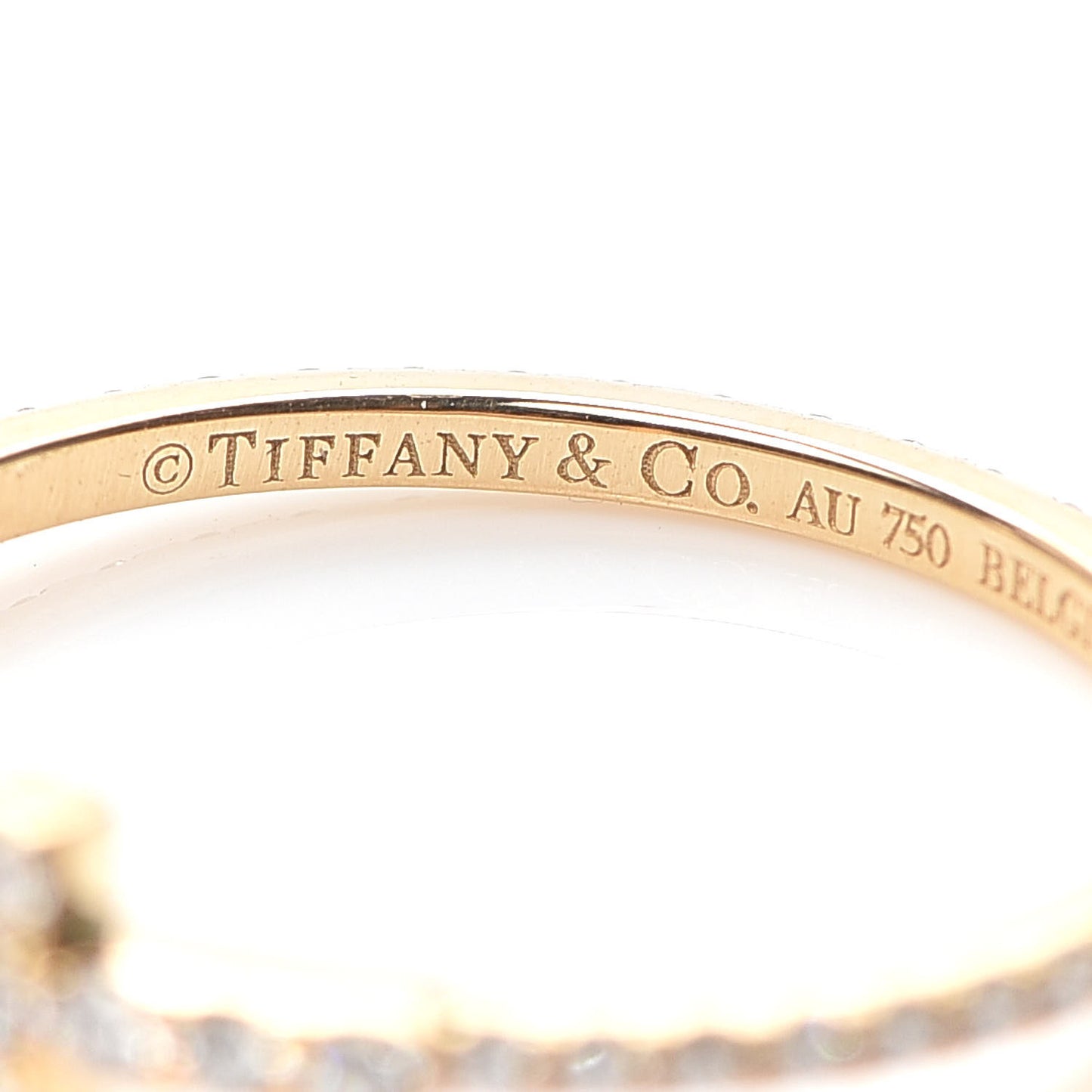 18K Yellow Gold Diamond T Wire Pave Ring 50 5.5
