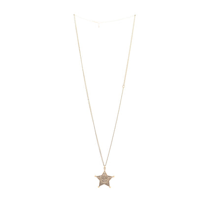 Chanel Metal Paris Dallas CC Star Pendant Necklace Gold 3 of 7