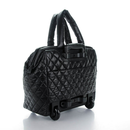 Chanel Nylon Quilted Coco Cocoon Trolley Black 3 of 7