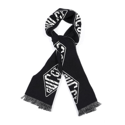 Gucci Wool Cashmere Logo Scarf Black 1 of 4