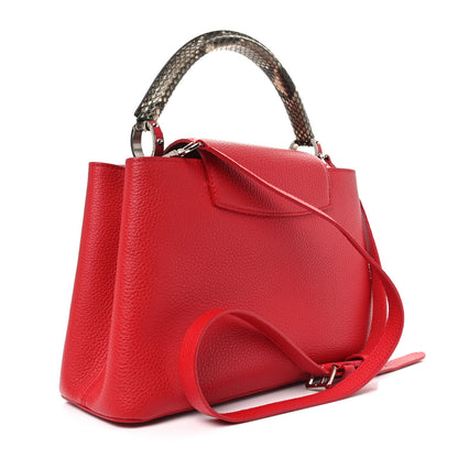 Louis Vuitton Taurillon Snakeskin Capucines PM Rubis 2 of 9