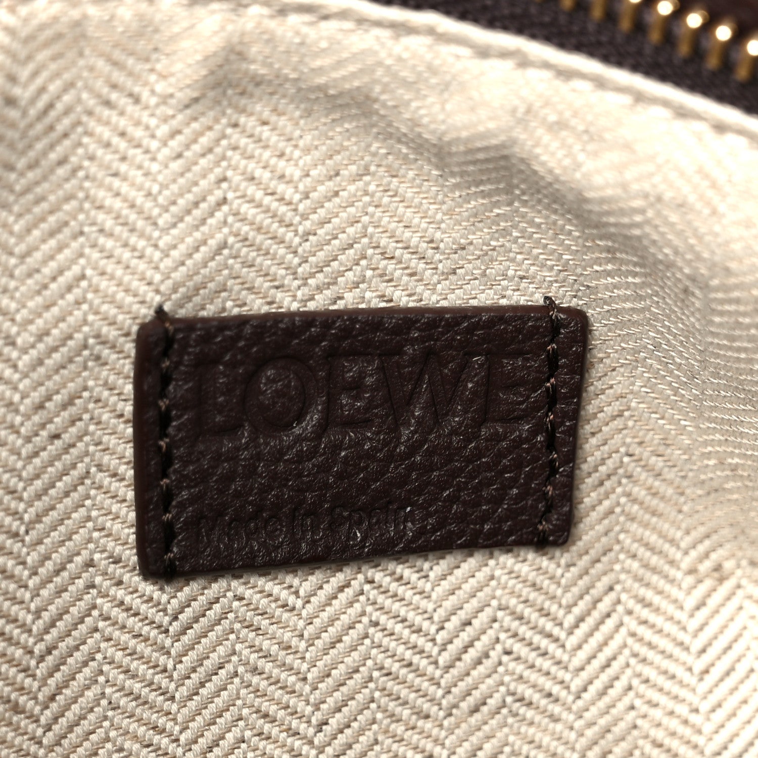 Loewe Soft Grained Calfskin Small Puzzle Edge Bag Dark Chestnut 6 of 11