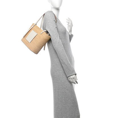 Loewe Raffia Square Small Basket Tote Bag Natural White 2 of 9