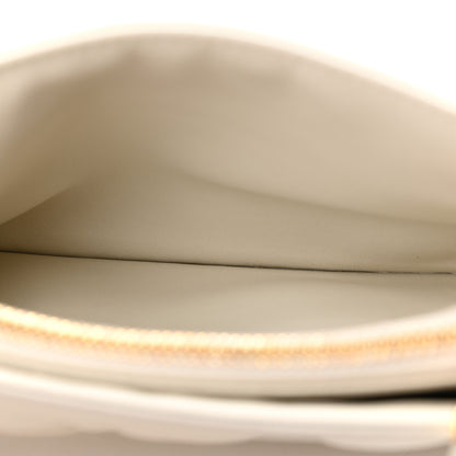 Christian Dior Calfskin Cannage Caro Zipped Pouch With Chain Latte 6 of 13