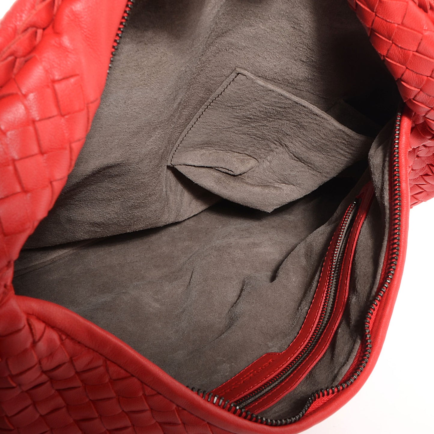 Nappa Intrecciato Large Veneta Hobo Corniola