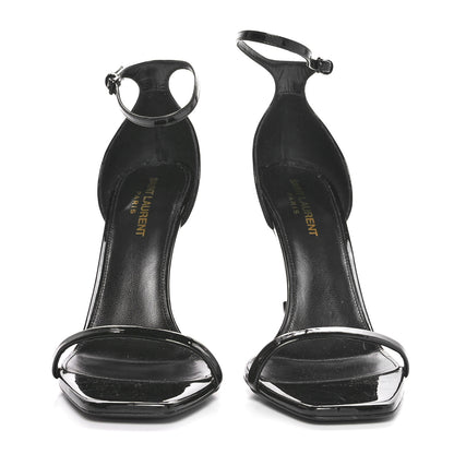 Saint Laurent Patent Calfskin Opyum 110 39 Sandals 39 Black 3 of 9