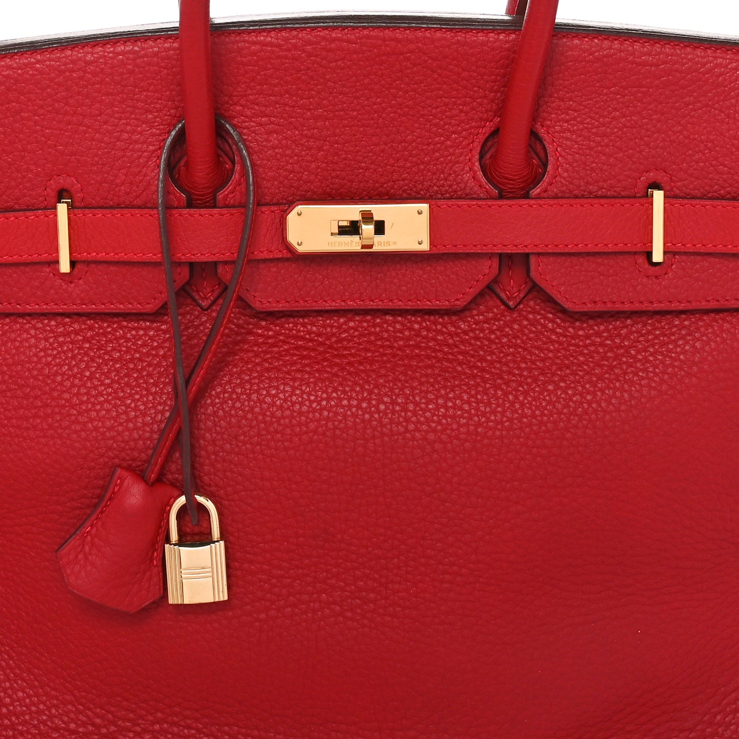 Taurillon Clemence Birkin 35 Rouge Vif