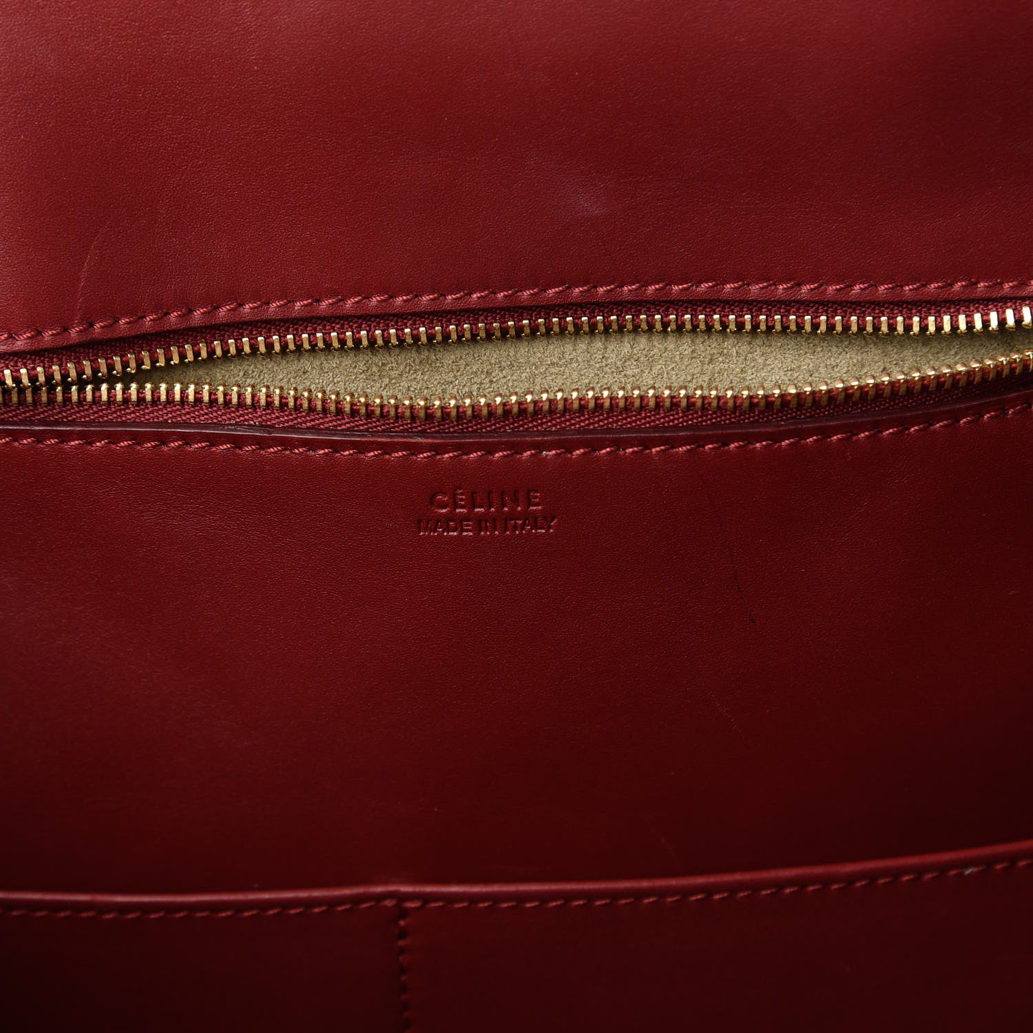 Celine Smooth Calfskin Small Tie Knot Tote Red 8 of 10