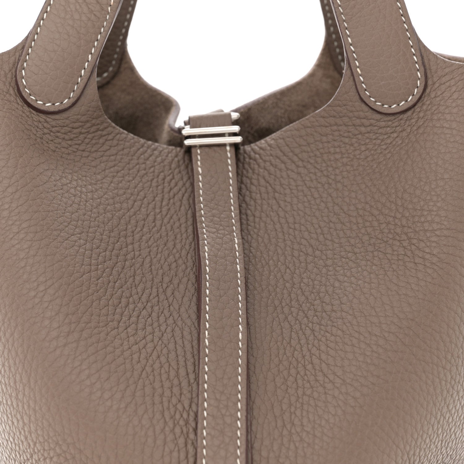 Hermes Taurillon Clemence Picotin Lock 18 PM Etoupe 8 of 11