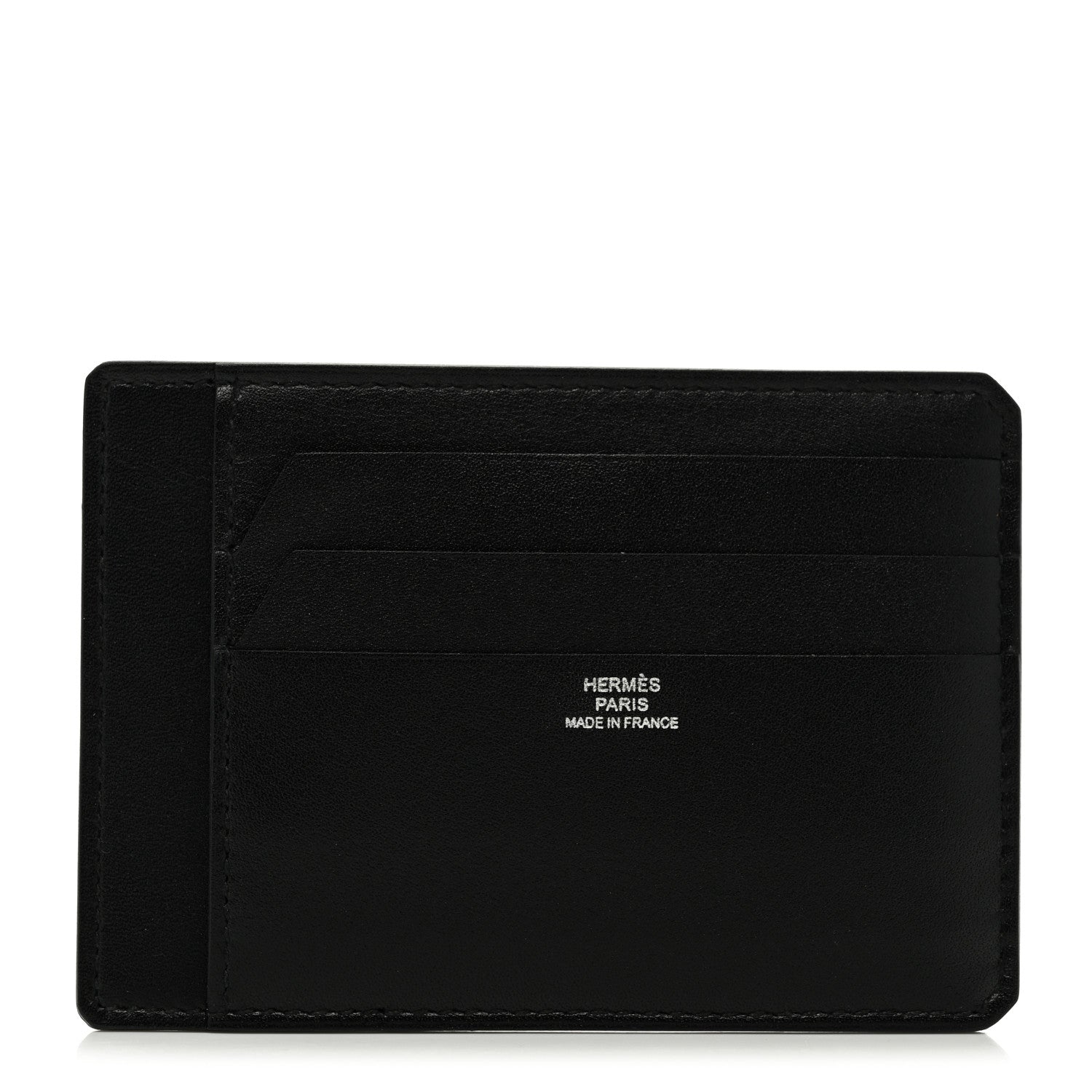 Hermes Villandry Calfskin City 8CC Card Holder Black 1 of 7