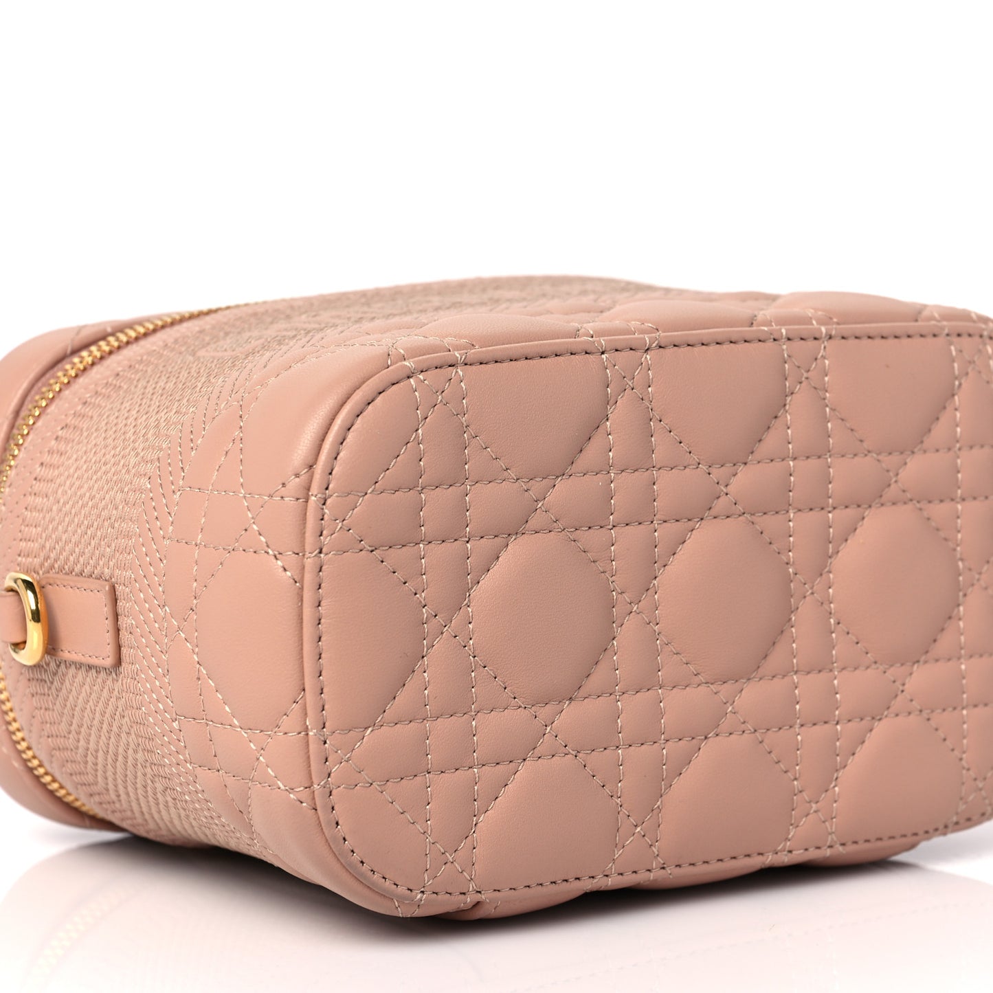 Lambskin Cannage Small Diortravel Vanity Case Pink
