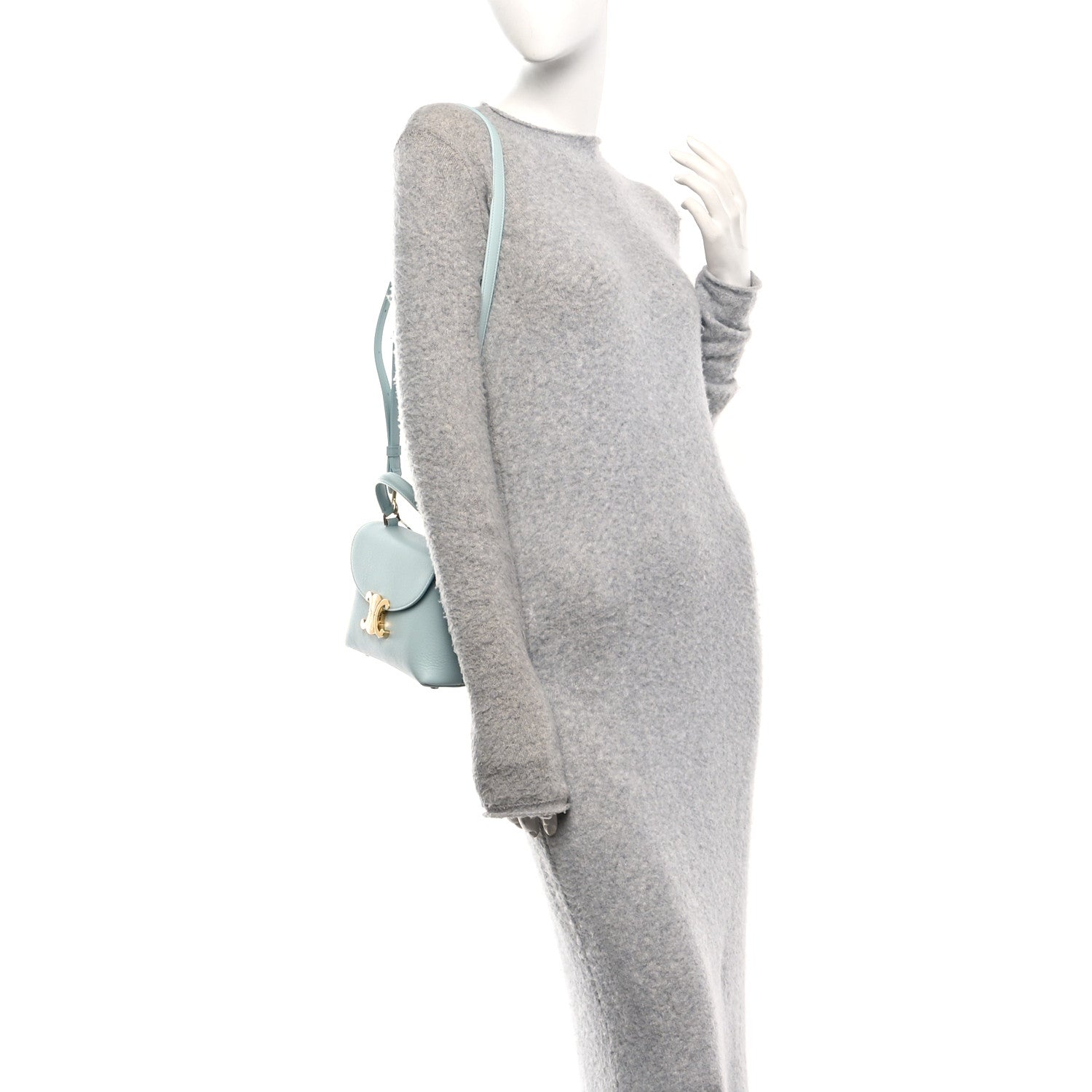Celine Supple Grained Calfskin Teen Nino Powder Blue 2 of 9