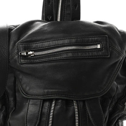 Alexander Wang Lambskin Marti Backpack Bag Washed Black Rhodium Hardware 7 of 8