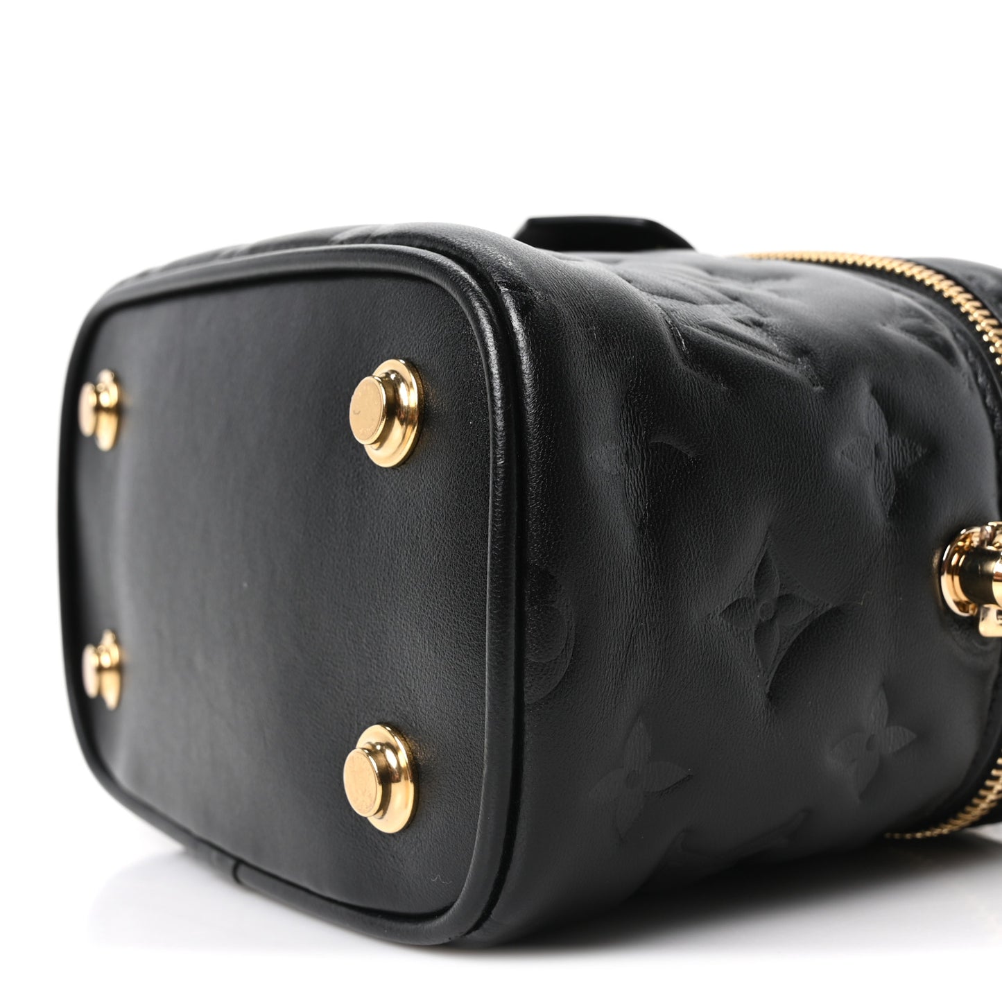 Lambskin Monogram Coussin Vanity PM Black