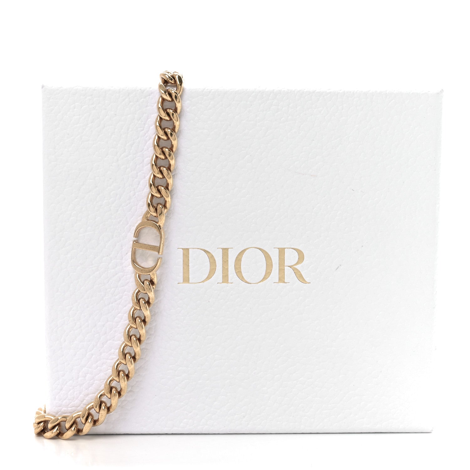 Christian Dior Metal Choker Necklace Gold 8 of 10