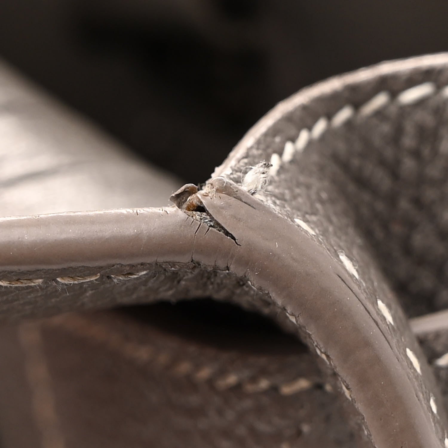 Saint Laurent Grained Calfskin Topstich Baby Sac De Jour Grey 13 of 20