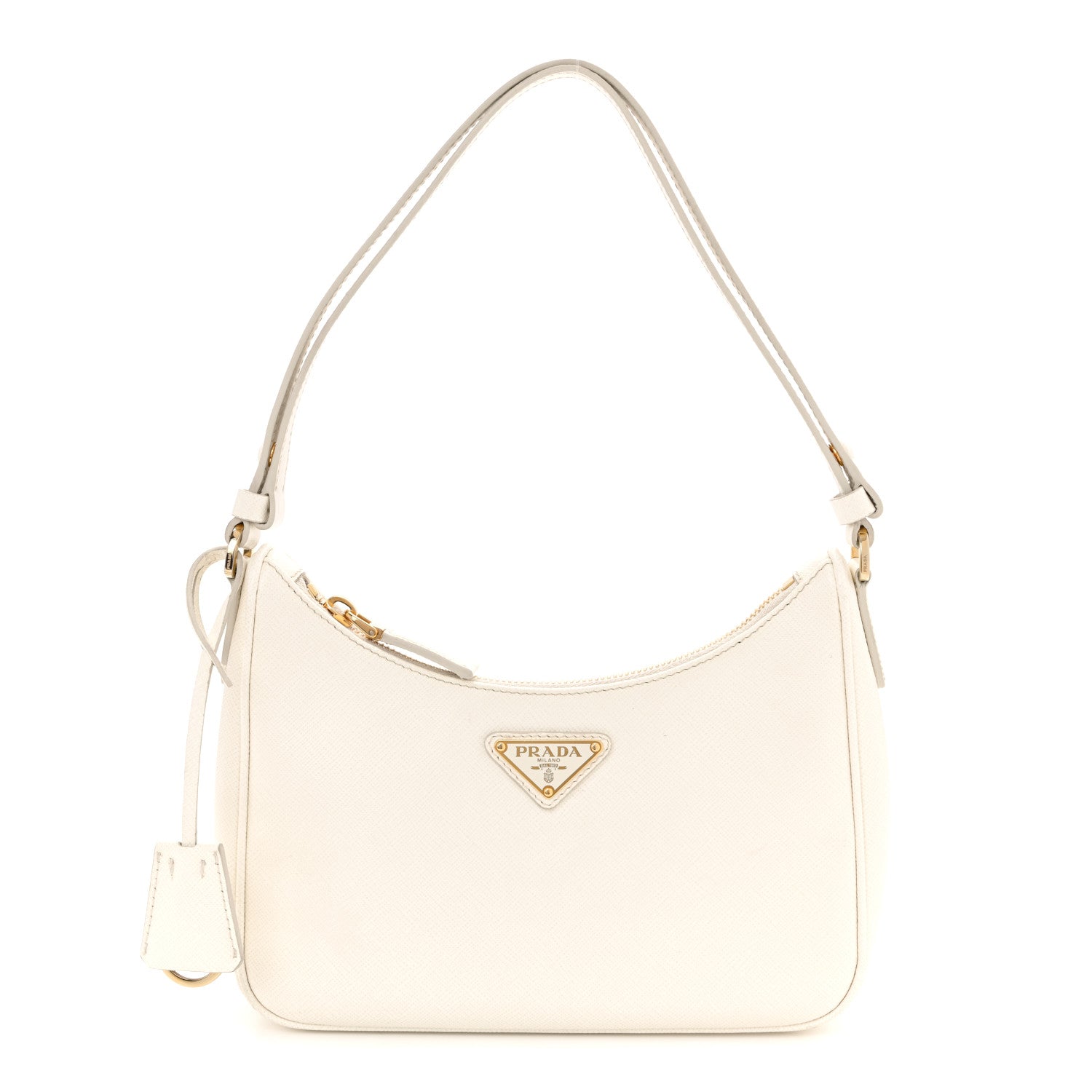 Prada Saffiano Lux Mini Re-Edition Shoulder Bag White 1 of 11