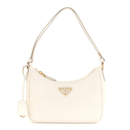 Prada Saffiano Lux Mini Re-Edition Shoulder Bag White 1 of 11