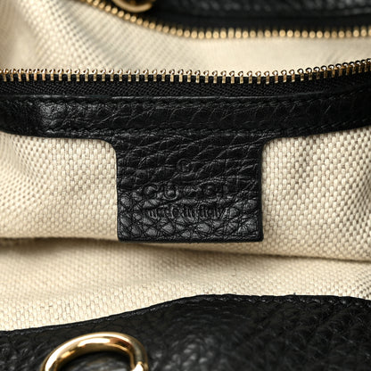 Gucci Pebbled Calfskin Medium Soho Chain Shoulder Bag Black 6 of 13