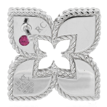 Roberto Coin 18K White Gold Diamond Venetian Princess Stud Earrings 4 of 4