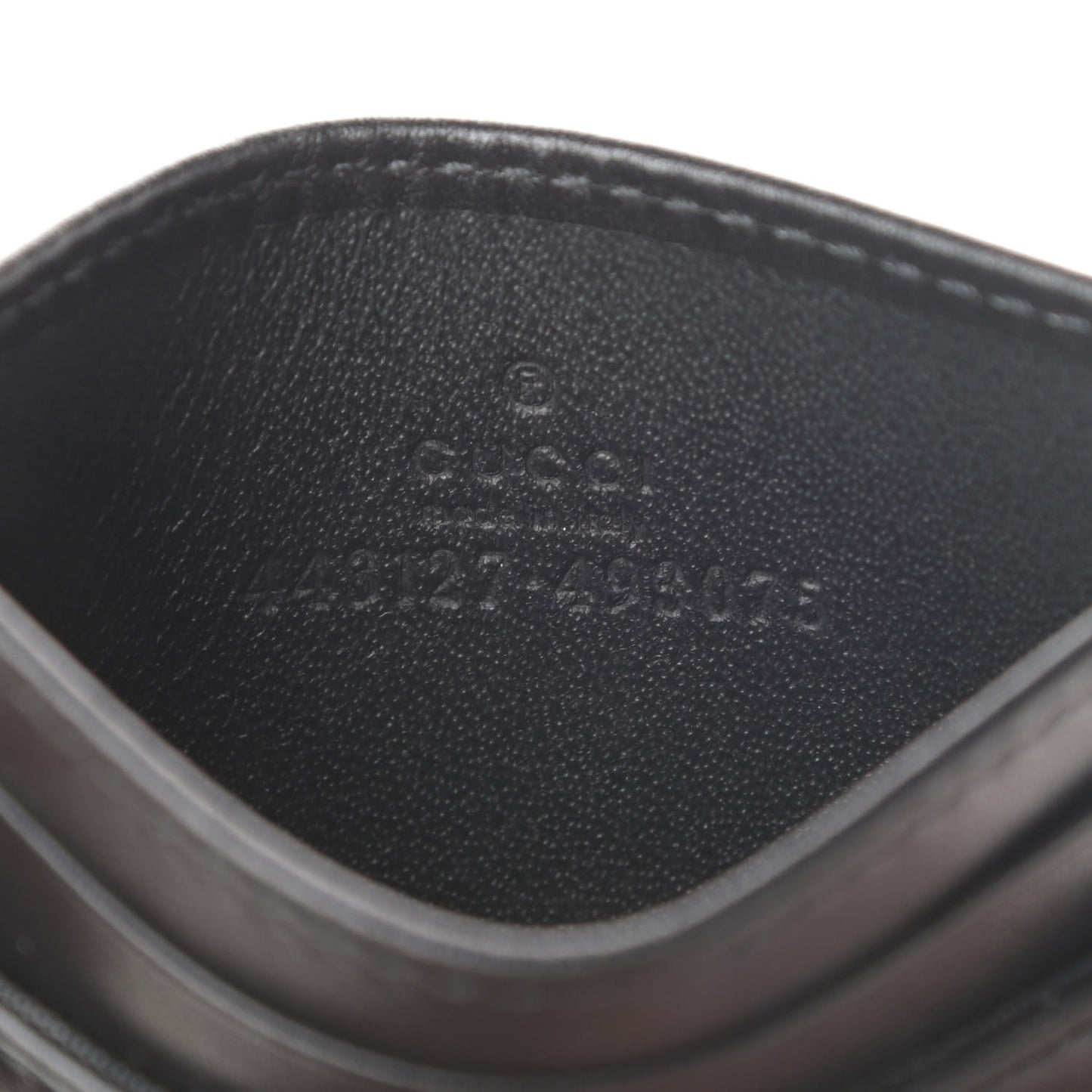 Calfskin Matelasse GG Marmont Card Holder Black