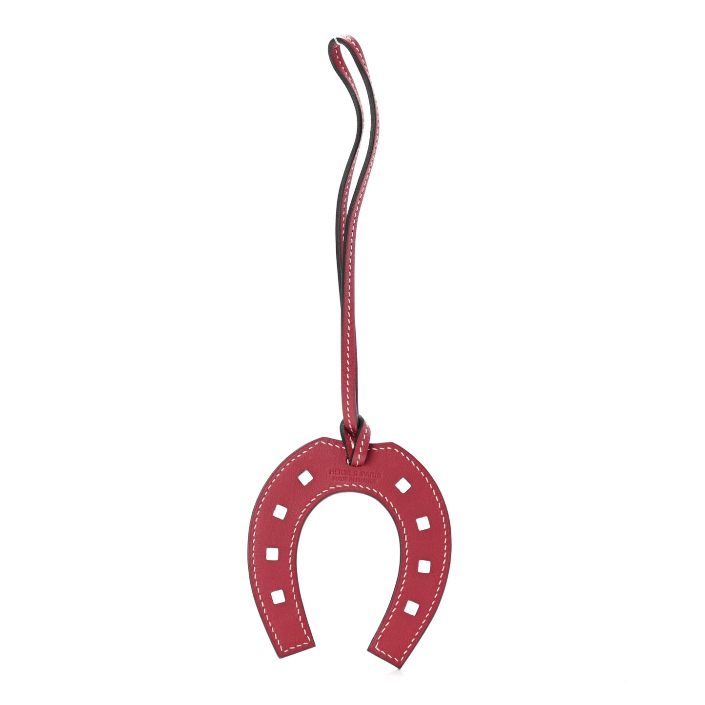 Swift Paddock Horseshoe Bag Charm Rouge Grenat